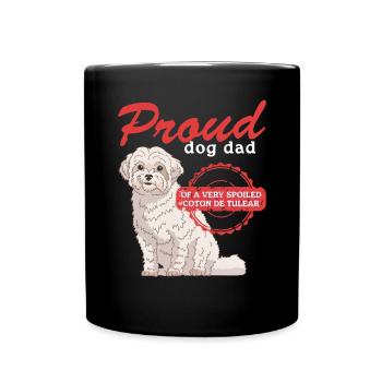 Coton de Tuléar Papa Chien Propriétaire Cadeau - Mug uni - noir - Devant