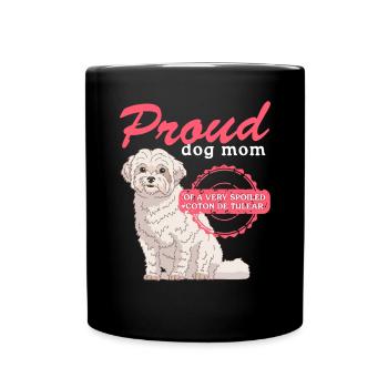 Coton de Tuléar Maman Chien Propriétaire Cadeau - Mug uni - noir - Devant
