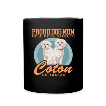 Coton de Tuléar Maman | Cadeau de propriétaire de chien - Mug uni - noir - Devant