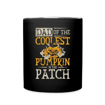 Papa de la citrouille la plus cool du patch Halloween - Mug uni - noir - Devant