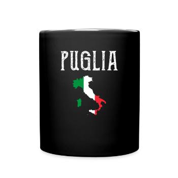Puglia Italia Italy - Tasse einfarbig - Schwarz - Vorne