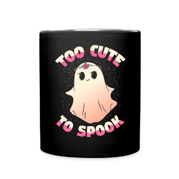 To Cute To Spook Kawaii Ghost Halloween Costume - Full Colour Mug - black - Front