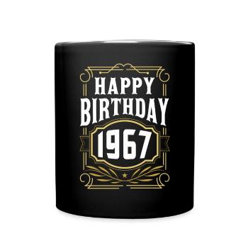 Geburtstag Geschenk Birthday Bursdag Jahrgang 1990 - Tasse einfarbig - Schwarz - Vorne
