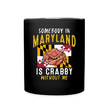 Crabe Tshirt Crabe Crevettes Scorpion Homard - Mug uni - noir - Devant