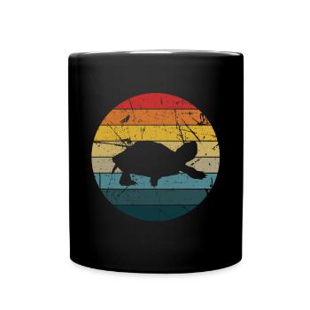 Turtle Tshirt Reptiles Children Men Women - Full Colour Mug - black - Front