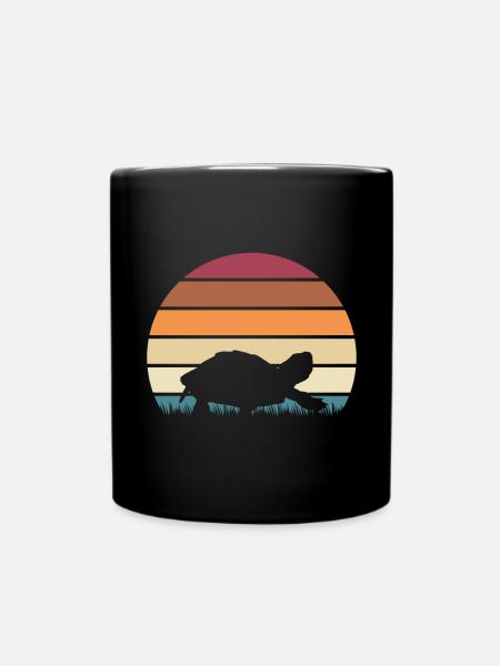 Schildkröte - Tasse einfarbig - Schwarz