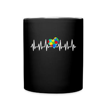 Autismus Geschenk Autist Asperger ADHS Autism - Tasse einfarbig - Schwarz - Vorne