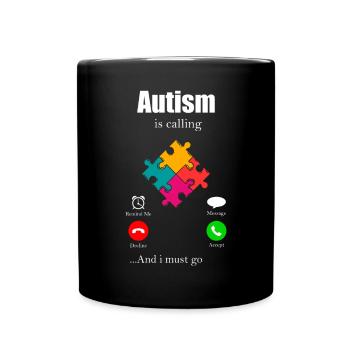 Autism Gift Autistic Asperger ADHD Autism - Full Colour Mug - black - Front