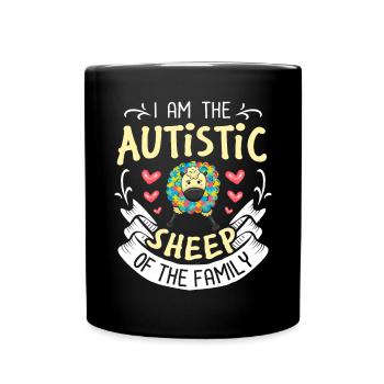 Autismus - Tasse einfarbig - Schwarz - Vorne