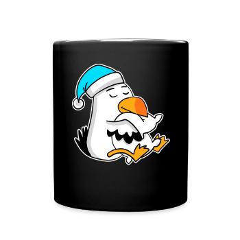 Albatros Möwe Vogel - Tasse einfarbig - Schwarz - Vorne