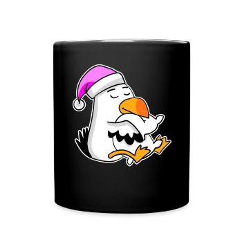 Albatros Möwe Vogel - Tasse einfarbig - Schwarz - Vorne