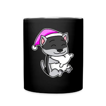Chien race de chien Siberian Husky - Mug uni - noir - Devant
