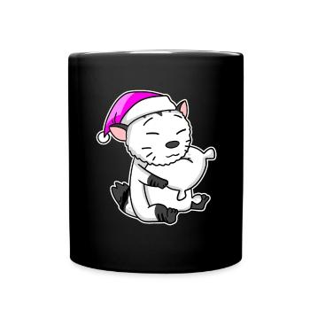 Chat race American Bobtail - Mug uni - noir - Devant