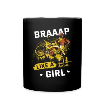 Motocross Geschenk Für Enduro Supermoto Dirt Bike - Tasse einfarbig - Schwarz - Vorne