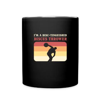 Je suis un passionné de lancer de disque. - Mug uni - noir - Devant