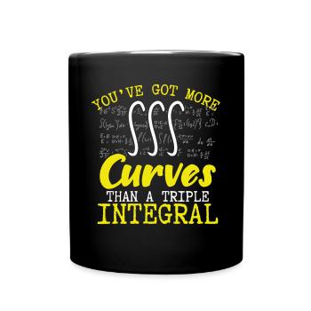 Kurven Als Ein Dreifaches Integral - Tasse einfarbig - Schwarz - Vorne
