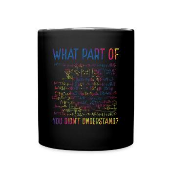 Funny math formula in colorful - Full Colour Mug - black - Front