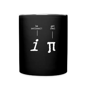 Funny math circle number pi - Full Colour Mug - black - Front