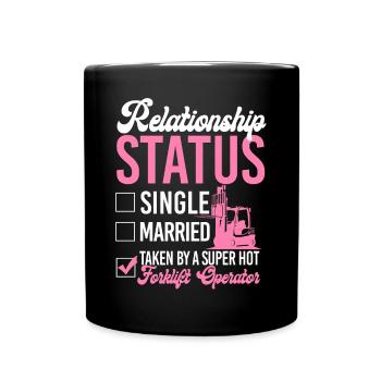 Opérateur de chariot élévateur certifié - Mug uni - noir - Devant