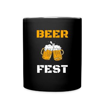 Volksfest Volksfest Volksfest Volksfest Volksfest - Tasse einfarbig - Schwarz - Vorne