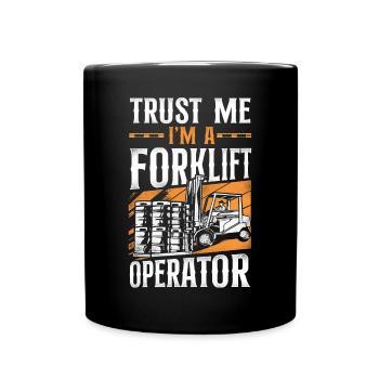 Certified Forklift Truck Operator - Full Colour Mug - black - Front