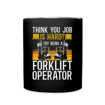 Certified Forklift Truck Operator - Tasse einfarbig - Schwarz - Vorne