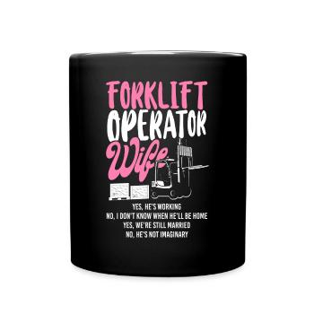 Certified Forklift Truck Operator - Tasse einfarbig - Schwarz - Vorne