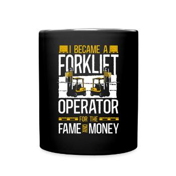 Certified Forklift Truck Operator - Full Colour Mug - black - Front