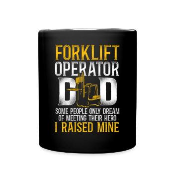Certified Forklift Truck Operator - Full Colour Mug - black - Front