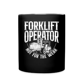 Certified Forklift Truck Operator - Full Colour Mug - black - Front