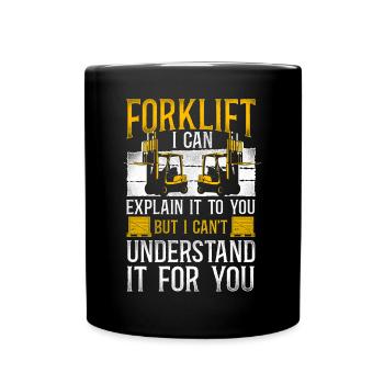 Certified Forklift Truck Operator - Full Colour Mug - black - Front