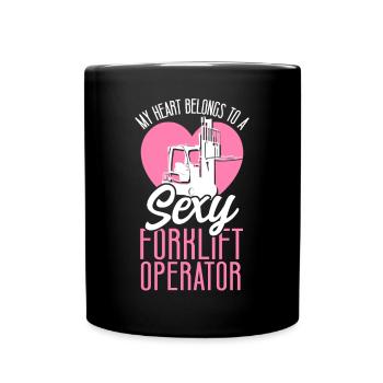 Opérateur de chariot élévateur certifié - Mug uni - noir - Devant
