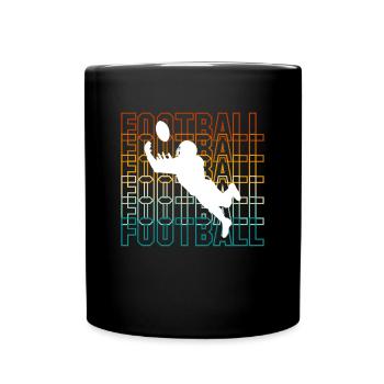 Vintage Retro Wild Receiver Shirt Geschenk - Tasse einfarbig - Schwarz - Vorne