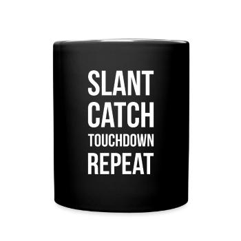Slant Catch Touchdown Repeat Wild Receiver Shirt - Tasse einfarbig - Schwarz - Vorne