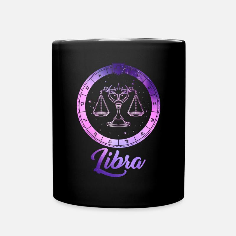 Waage Sternzeichen Geschenk Waage - Tasse einfarbig - Schwarz