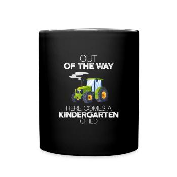 Hors du chemin voici un enfant de maternelle Tra - Mug uni - noir - Devant