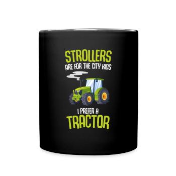Je préfère un tracteur agricole - Mug uni - noir - Devant