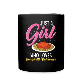 Spaghetti Bolognese - Tasse einfarbig - Schwarz - Vorne