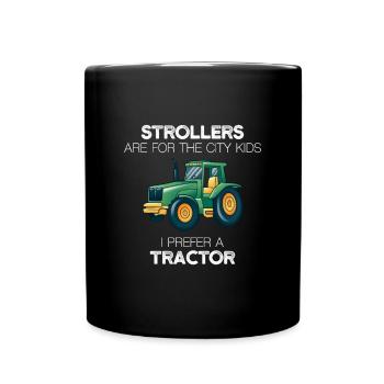Je préfère un tracteur agricole - Mug uni - noir - Devant