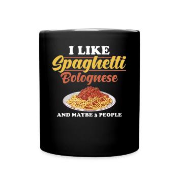 Spaghetti Bolognese - Tasse einfarbig - Schwarz - Vorne