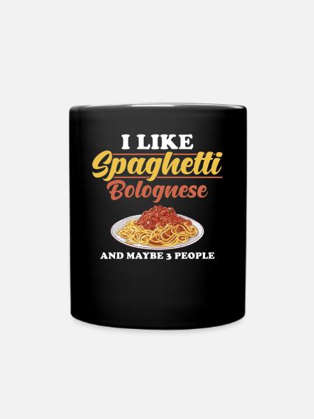 Spaghetti Bolognese - Tasse einfarbig - Schwarz