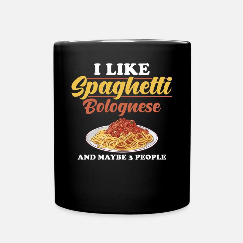Spaghetti Bolognese - Tasse einfarbig - Schwarz