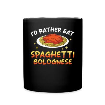 Spaghetti Bolognese - Tasse einfarbig - Schwarz - Vorne