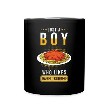 Spaghetti Bolognese - Tasse einfarbig - Schwarz - Vorne