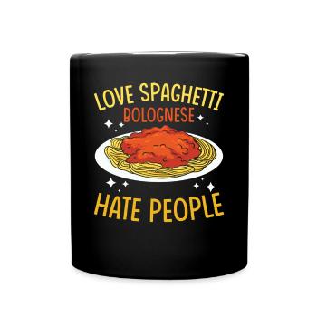 Spaghetti Bolognese - Tasse einfarbig - Schwarz - Vorne