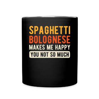 Spaghetti Bolognese - Tasse einfarbig - Schwarz - Vorne