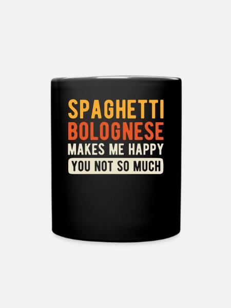 Spaghetti Bolognese - Tasse einfarbig - Schwarz