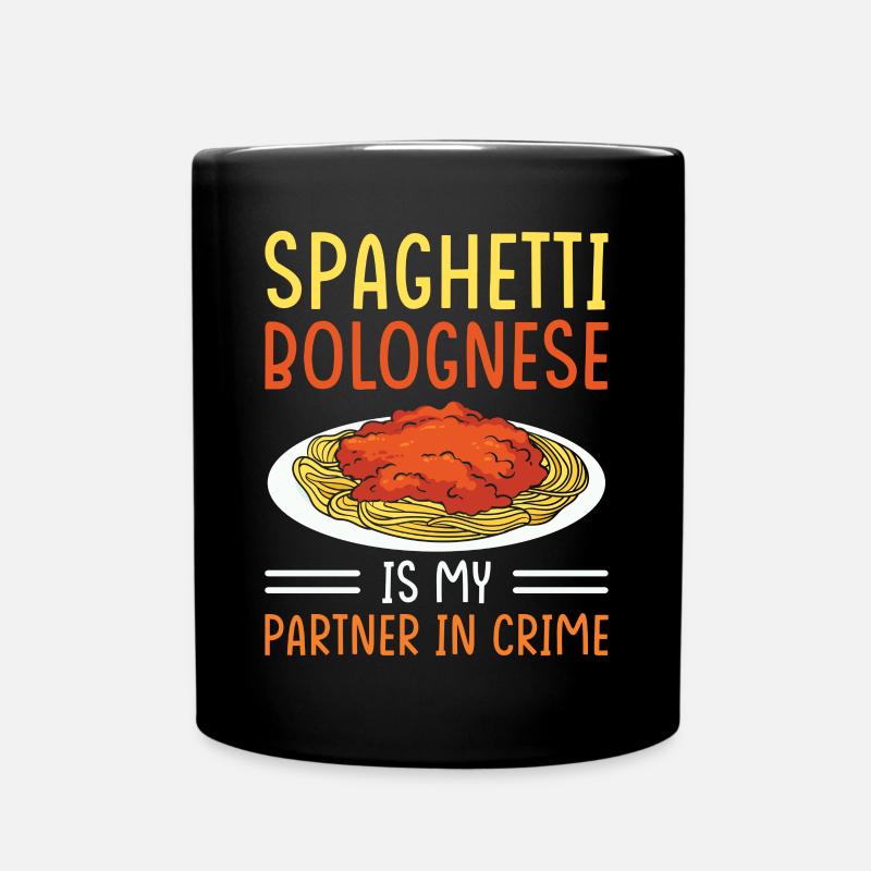 Spaghetti Bolognese - Tasse einfarbig - Schwarz