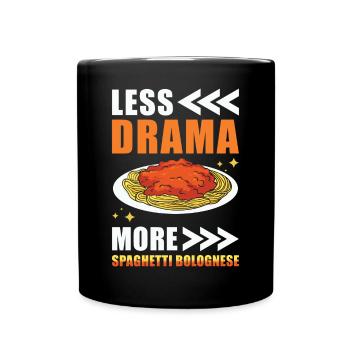Spaghetti Bolognese - Tasse einfarbig - Schwarz - Vorne