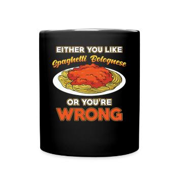 Spaghetti Bolognese - Tasse einfarbig - Schwarz - Vorne